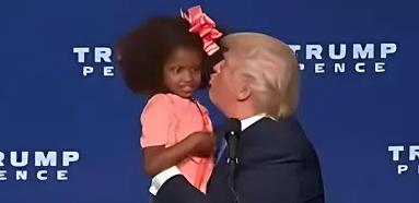 Trump kissing little Black girl - screenshot