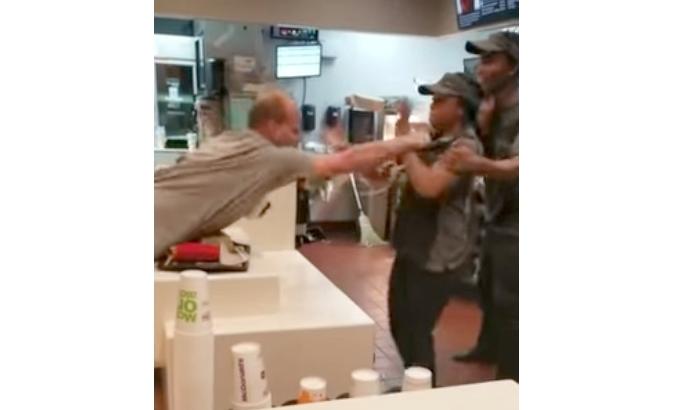 mcdonalds customer attackes black worker