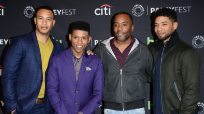 (L-R) Actors Trai Byers, Bryshere 'Yazz' Gray, co-creator/Executive Producer Lee Daniels, and actor Jussie Smollett arrive at The Paley Center For Media's 33rd Annual PALEYFEST Los Angeles "Empire" at Dolby Theatre on March 11, 2016 in Hollywood, California. (March 10, 2016 - Source: Matt Winkelmeyer/Getty Images North America)