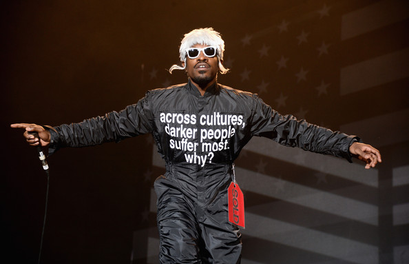 Andre 3000 of Outkast performs at Samsung Galaxy stage during 2014 Lollapalooza Day Two at Grant Park on August 2, 2014 in Chicago, Illinois. (Aug. 1, 2014 - Source: Theo Wargo/Getty Images North America)