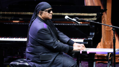 Stevie Wonder performs onstage during Nipsey Hussle's Celebration of Life at STAPLES Center on April 11, 2019 in Los Angeles, California. Nipsey Hussle was shot and killed in front of his store, The Marathon Clothing, on March 31, 2019 in Los Angeles. (April 10, 2019 - Source: KEVORK DJANSEZIAN/Getty Images North America