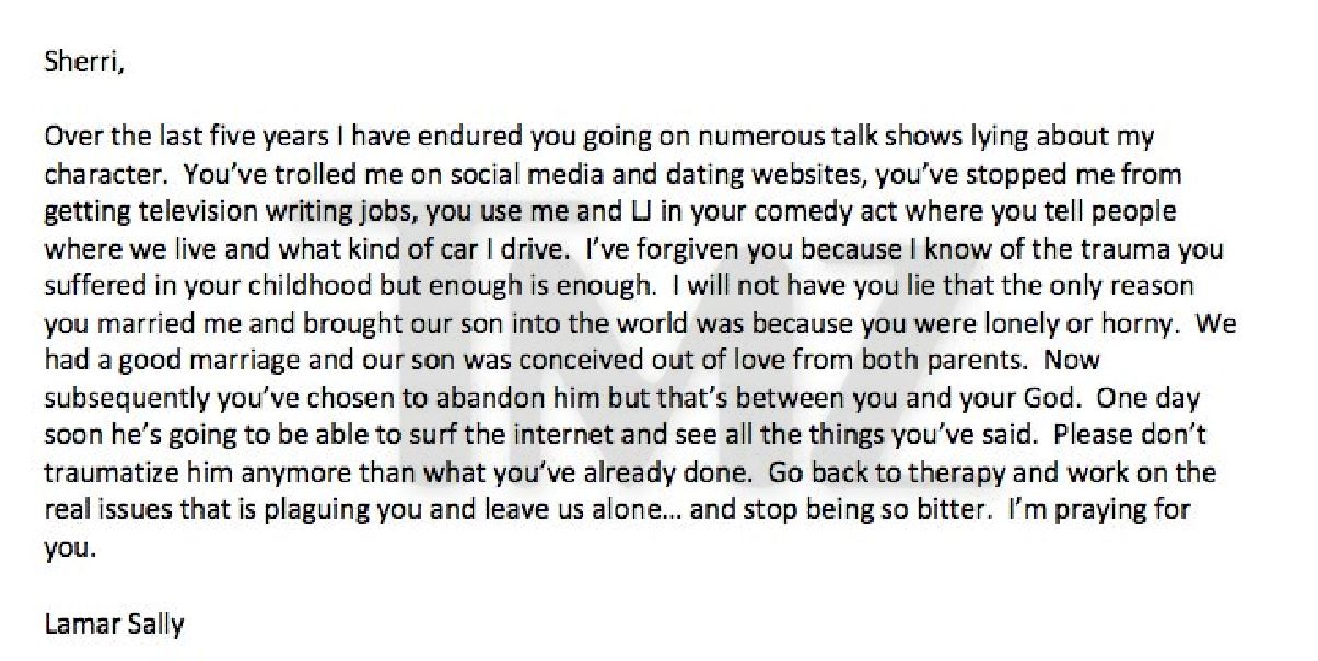 lamar sally letter to sherri