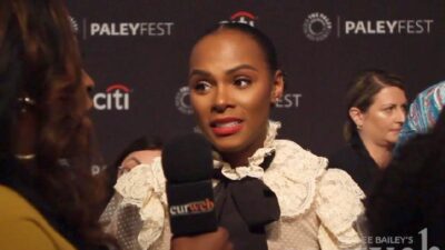 'Mixred-ish' cast memberTika Sumpter speaks with EUR associate Anasia Obioha on the red carpet at Paleyfest