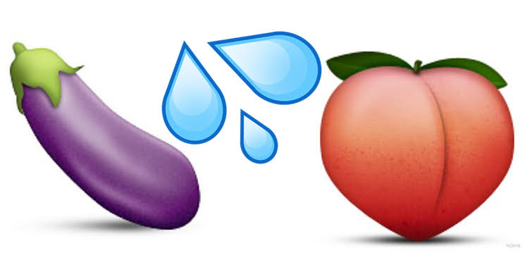 eggplant, peach emoji banned