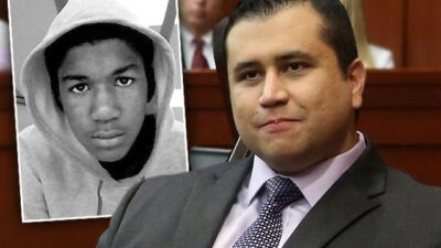 George Zimmerman - Trayvon Martin (inset)