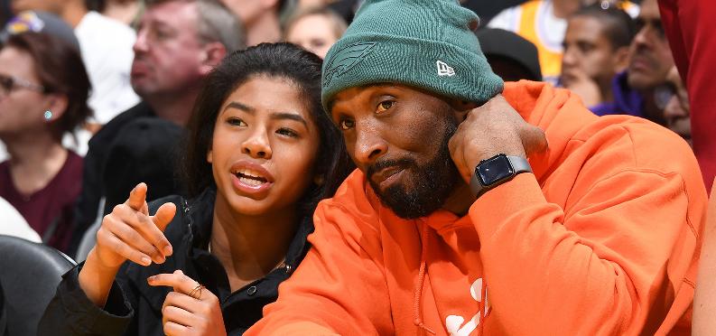 Kobe Bryant and Gianna Bryant attend the game between the Los Angeles Lakers and the Dallas Mavericks on December 29, 2019 at STAPLES Center
