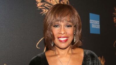 Gayle King in black