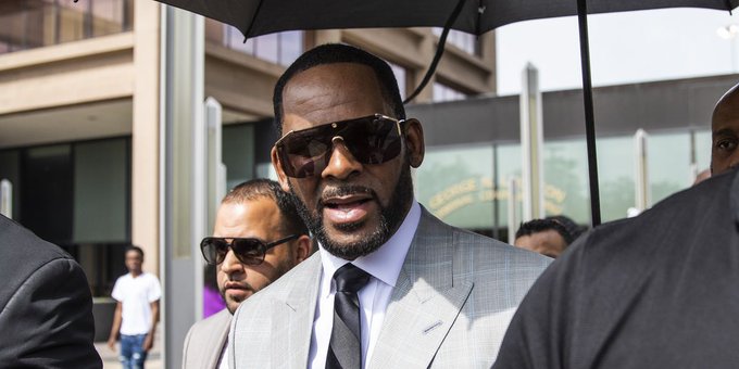 R. Kelly outside of court
