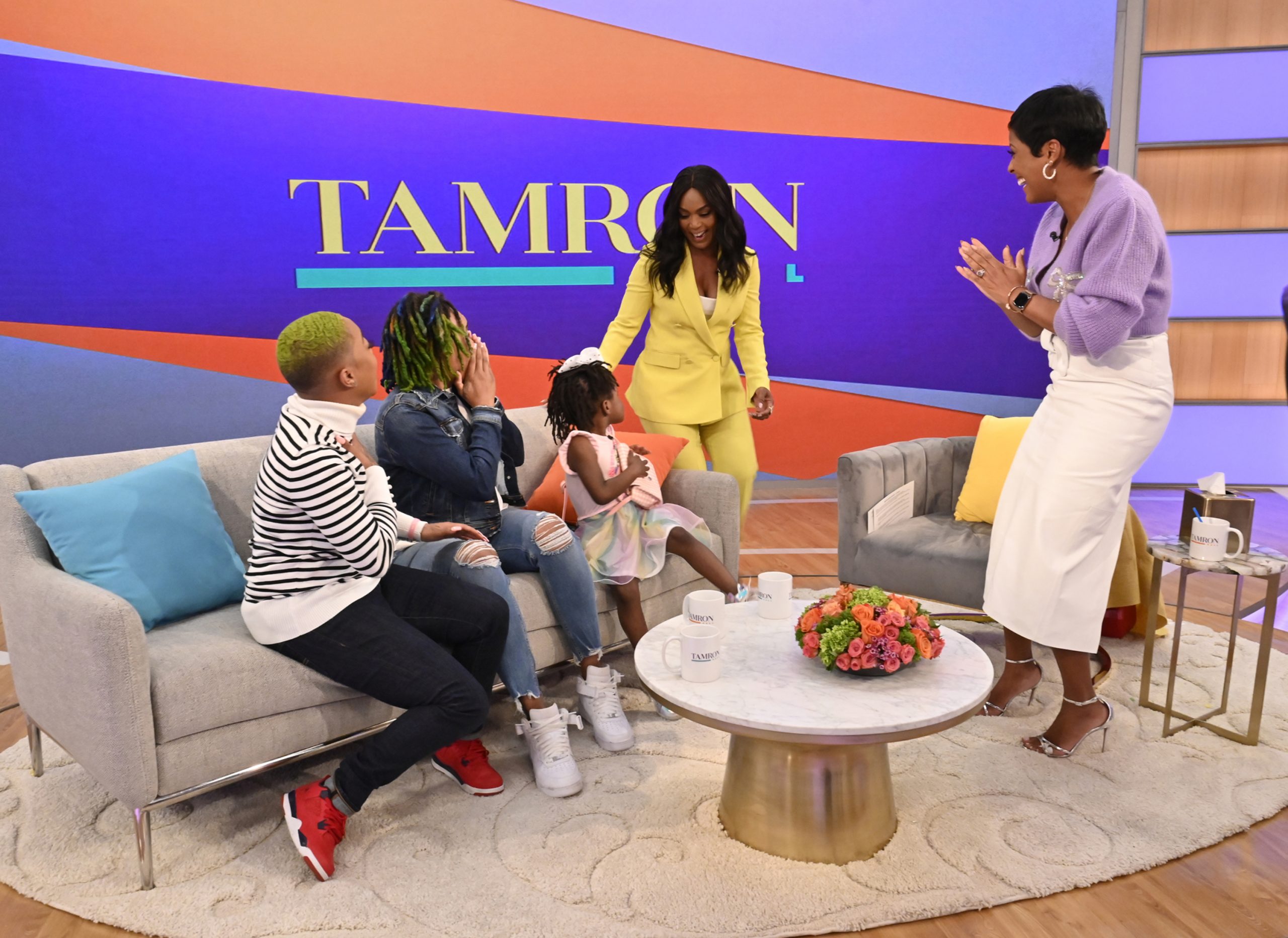 Tamron brings out actress Angela Bassett to give a special message to Shabria and Ashante