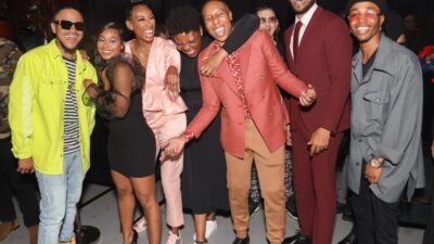 Tequan Richmond, Tetona Jackson, Lala Milan, Dime Davis, Lena Waithe, Leland B. Martin and RJ Walker attend the Boomerang Season 2 Premiere Party