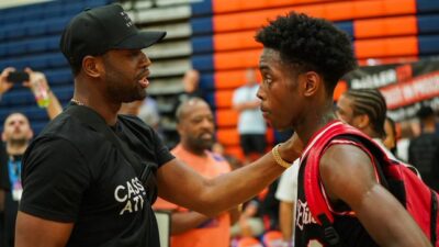 Dwyane Wade and son Zaire Wade - (Getty)