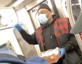 Man on NYC subway