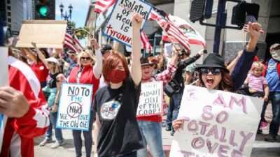 Orange County lockdown protestors - GettyImages