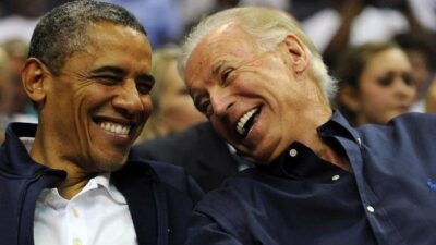 Obama & Biden (laughing - Getty)
