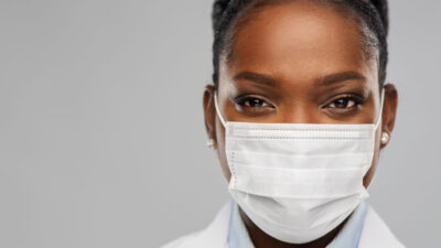 BLACK WOMAN WITH MASK