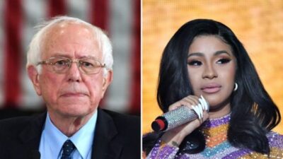 bernie sander, cardi b