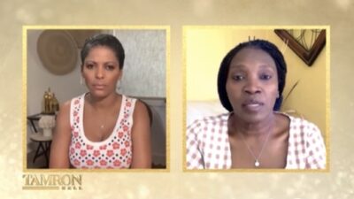Tamron Hall from her home in New York speaks with Wanda Cooper-Jones via &ldquo;Cyber Hall&rdquo; on Monday&rsquo;s &ldquo;Tamron Hall&rdquo;
