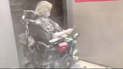 wheelchair bound white woman - george floyd