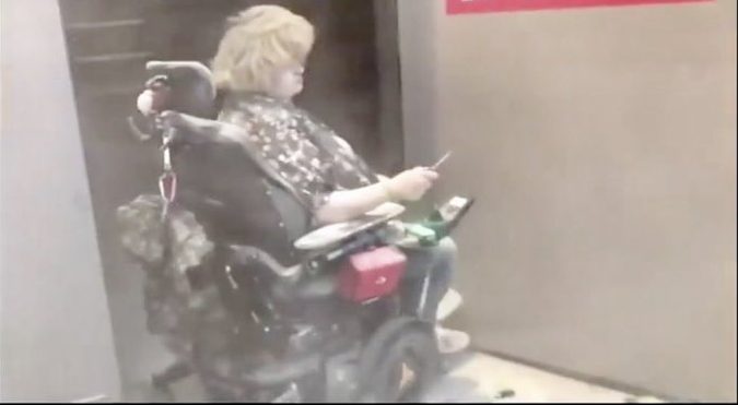 wheelchair bound white woman - george floyd