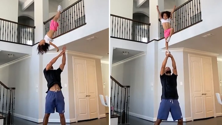 Father Daughter Cheerleading Duo Melts Hearts Across Internet Video