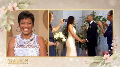 Tamron Hall officiates wedding