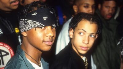 Chris Kelly, left, and Chris Smith of Kriss Kross in 1992