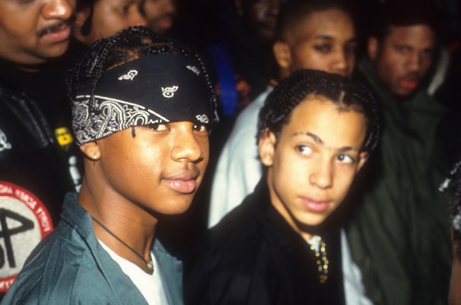 Chris Kelly, left, and Chris Smith of Kriss Kross in 1992