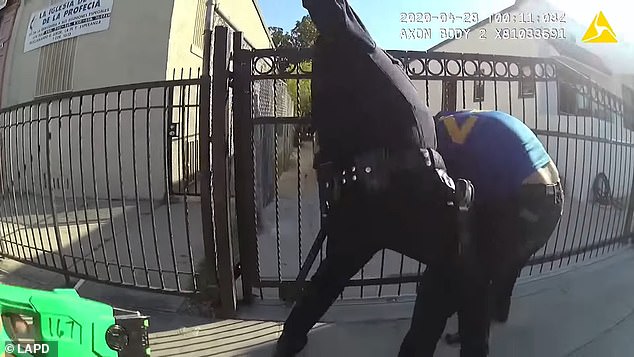 LAPD Chief releases 'disturbing' bodycam footage of cop beating an unarmed homeless man in the head
