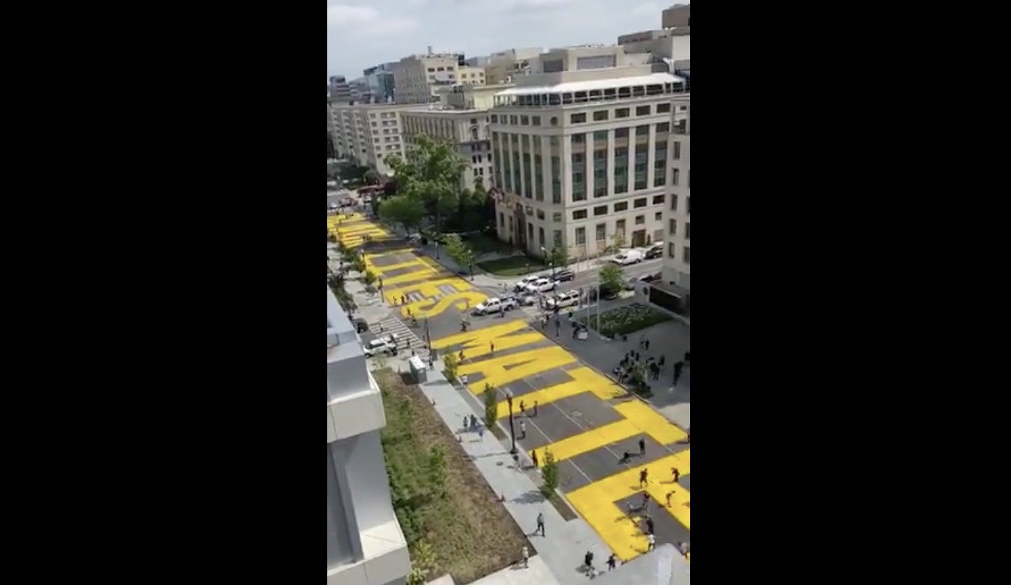 DC paints "Black Lives Matter" ion street leading to White House