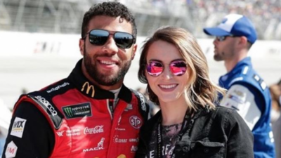 Bubba Wallace and his girlfriend