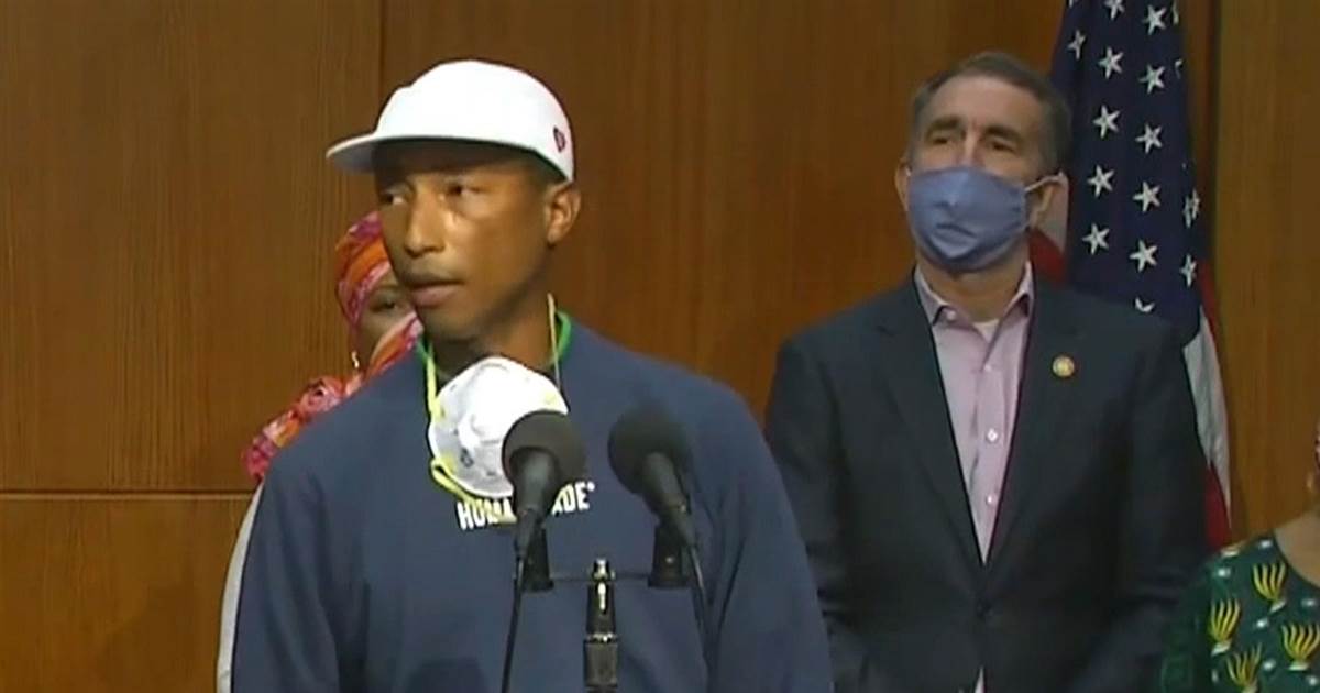 Pharrell Williams on Tuesday joined Virginia Gov. Ralph Northam at a press conference to propose that June 19 (Juneteenth) is officially made a state holiday.