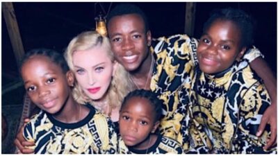 Madonna and her kids