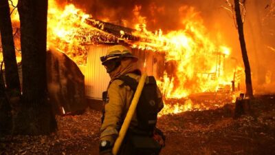 California wildfire firefighter - GettyImages-1059650202