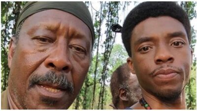Clarke Peters and Chadwick Boseman