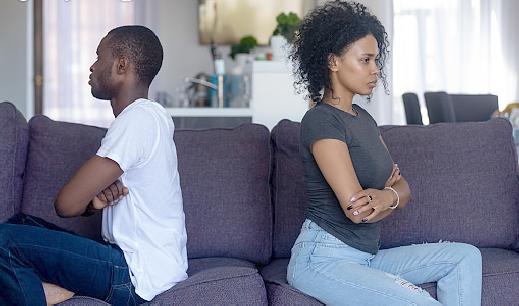 Black Couple - mad - back to back - Getty 1126384624