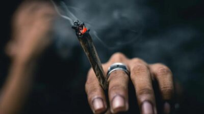 rolled marijuana / smoking