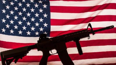 Automatic Rifle (AR15) / American Flag