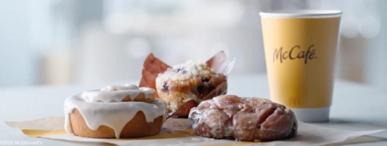 McDonald's Apple Fritter, Blueberry Muffin and Cinnamon Roll