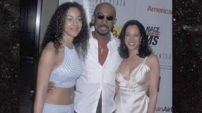 Montel Williams (center) - daughter Ashley (left) - Kamala Harris (right)