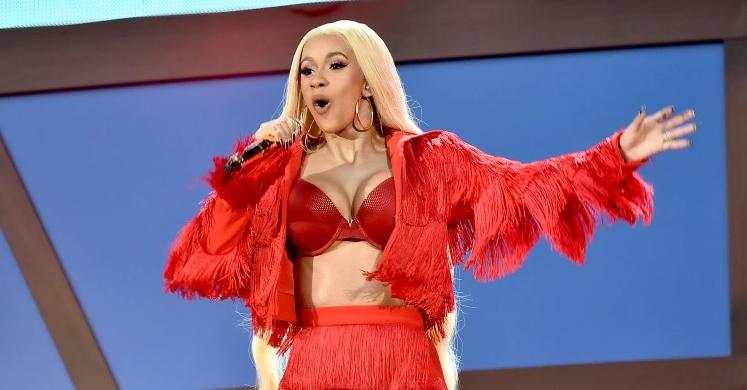 cardi b - red outfit