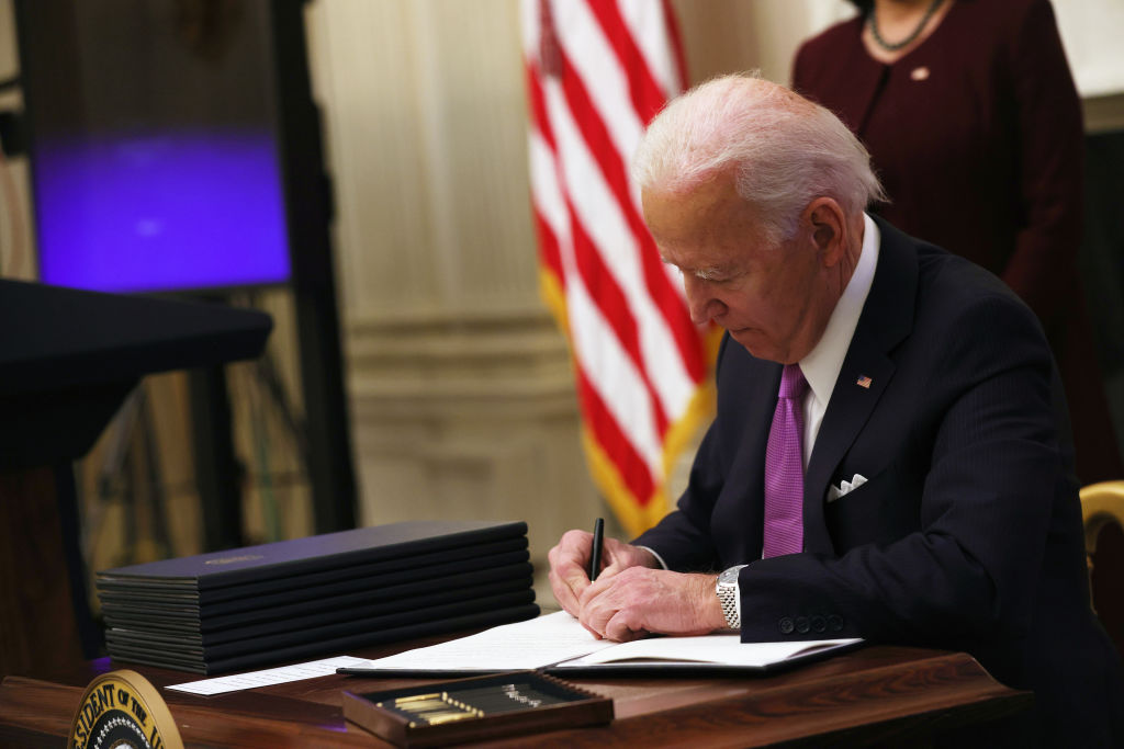 President Biden signing executive orders