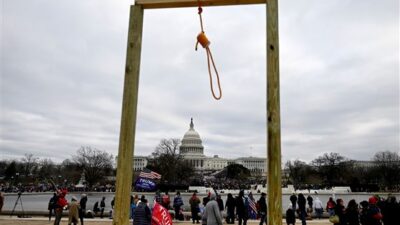 noose at us capitol on day of insurrection (getty
