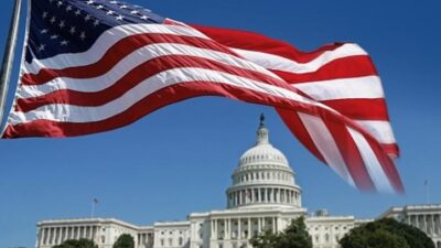 capitol with flag