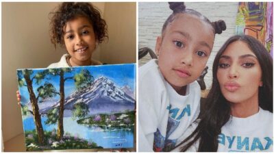 Kim and North West