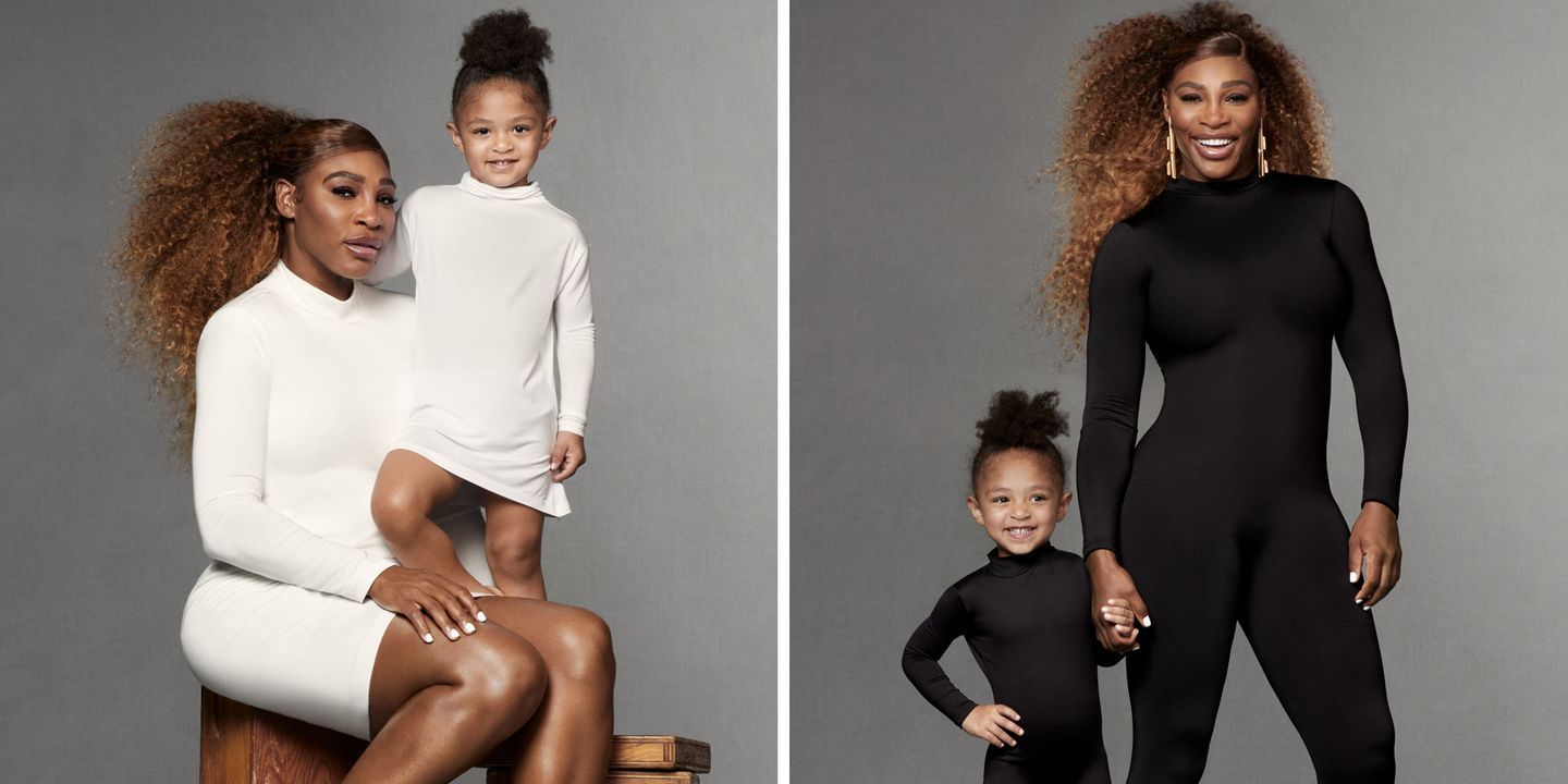 Serena Williams and daughter Olympia for Stuart Weitzman