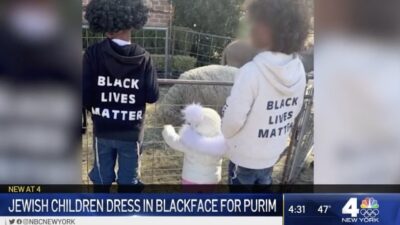 Jewish children in blackface and BLM gear to celebrate Purim