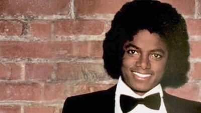 Michael Jackson with afro