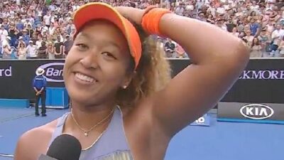 Naomi Osaka (being interviewed - YouTube)