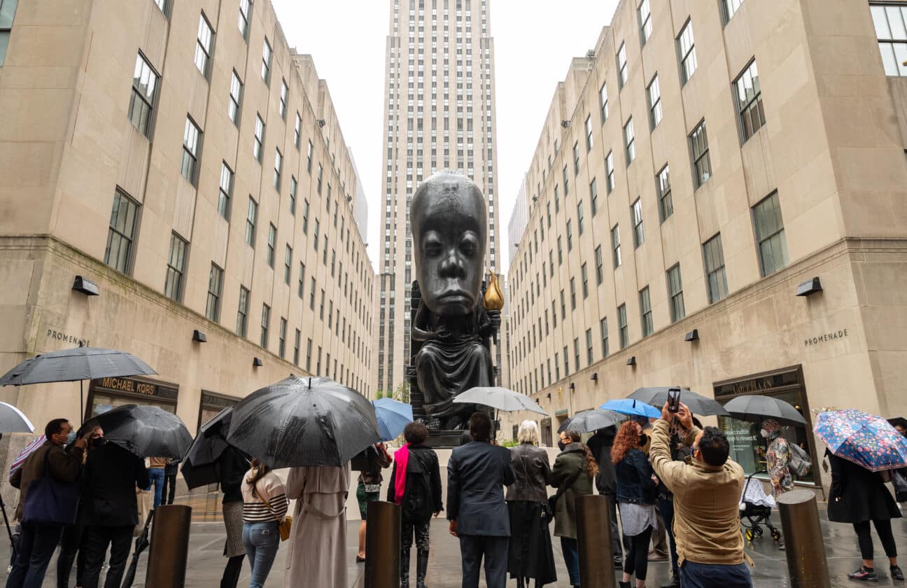 Artist Sanford Biggers Transforms Rockefeller Center with 25-foot ...