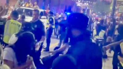 Detroit police break up brawl in Greektown